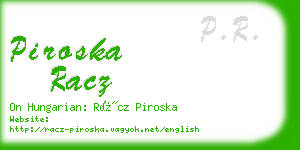 piroska racz business card